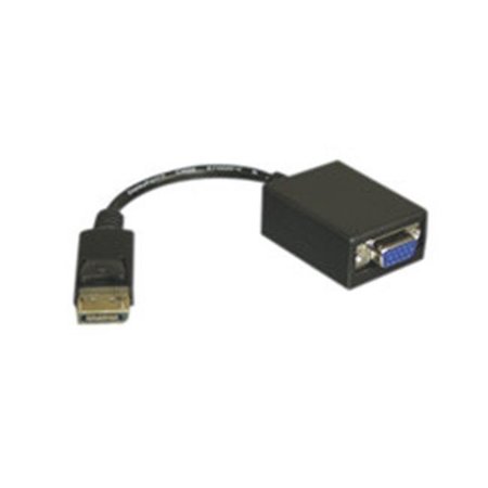 CABLE WHOLESALE Cable Wholesale DisplayPort to VGA Adapter Cable; DisplayPort Male to HD15 Female; Only works from DisplayPort to VGA; 6 inch 30H1-62100
